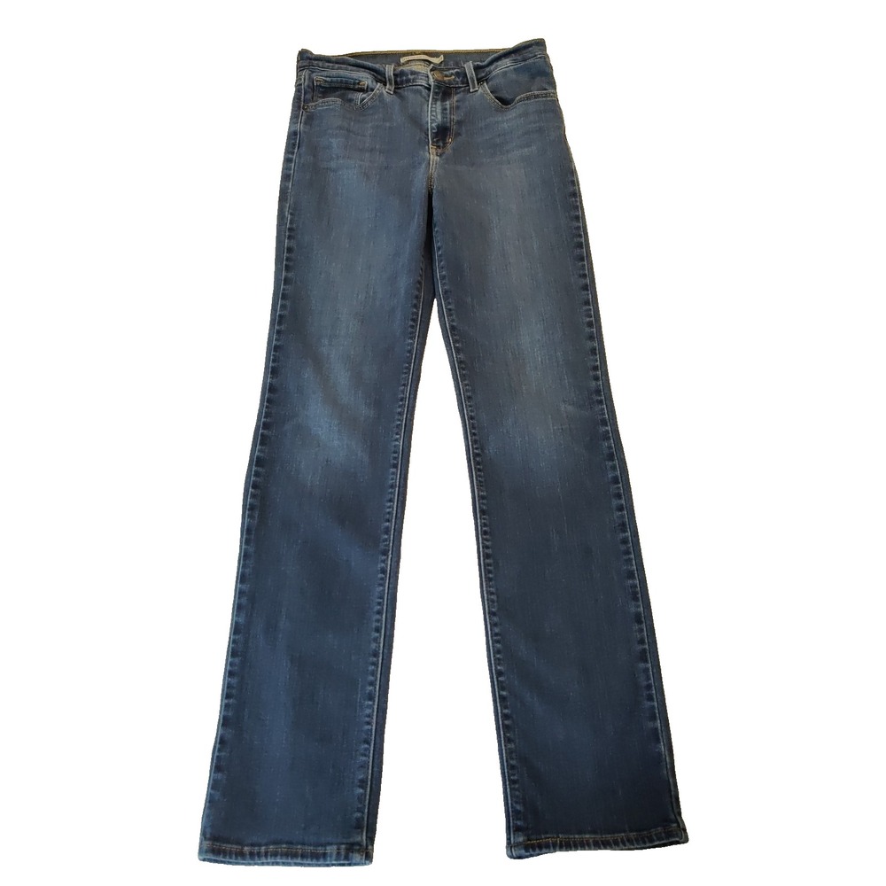 Levis 724 High Rise Straight Jeans Women 28 Medium Wash Denim Classic 90s Casual